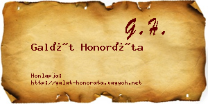Galát Honoráta névjegykártya